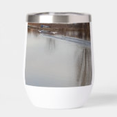 飛び出す白鳥の茎のないワインタンブラー (背面)