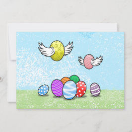 飛び回るイースターエッグ 招待状