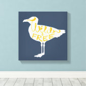 飛び回る |野生で自由 キャンバスプリント (インサイチュ (ウッドフロア))
