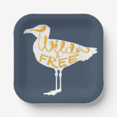 飛び回る |野生で自由 ペーパープレート (正面)