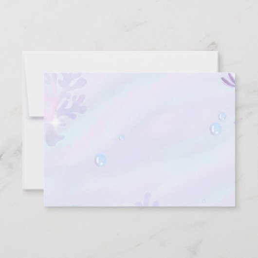 飛び感謝してい散り用マーメイド誕生日 サンキューカード (裏面)