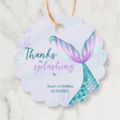 飛び感謝してい散り用マーメイド誕生日 フェイバータグ (裏面)
