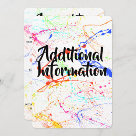 飛び散る追加情報カード 招待状