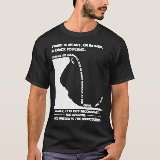 飛び方 (白) Tシャツ (正面)