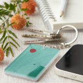 飛び桜のデザインのキーチェーン キーホルダー (正面右)