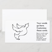 飛び立つ希望の鳩の簡単な線画アート (正面/裏面)