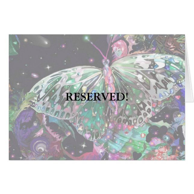 飛び立つ蝶のテーブルカード！ (正面横)