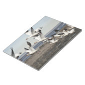 飛び立つ雪の白鳥 ノートパッド (アングル)