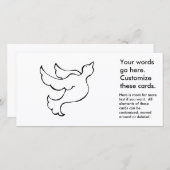 飛び立つ鳩の希望に満ちた鳥の簡単な絵画アート (正面/裏面)