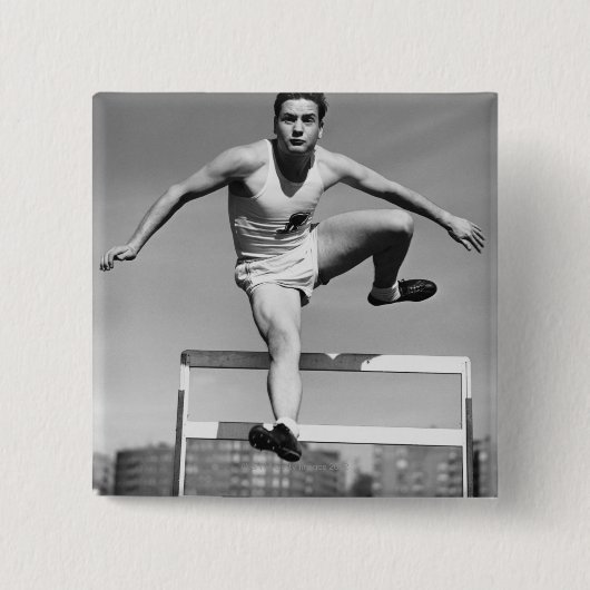 飛び越すこと 缶バッジ (正面)