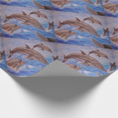 飛び跳ねるイルよくはしゃぐカのさや ラッピングペーパー (角)