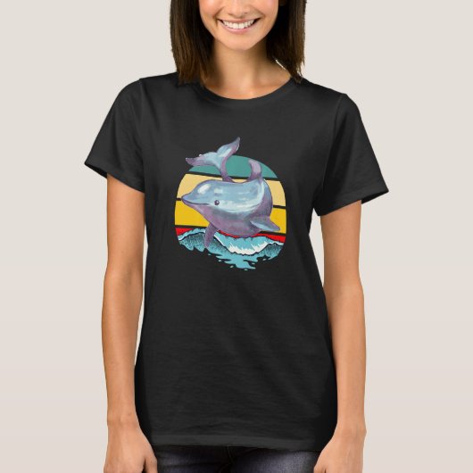 飛び跳ねるイルカ Tシャツ (正面)