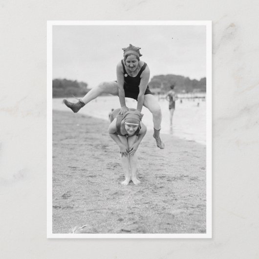 飛び跳ねるオンザビーチ ポストカード (正面)