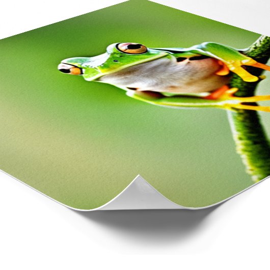 飛び跳ねるカエル ポスター (角)