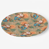 飛び跳ねるヒョウ ペーパープレート (アングル)