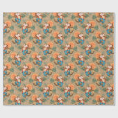 飛び跳ねるヒョウ ラッピングペーパー (フラット)
