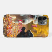 飛び跳ねるプードルの子犬たち Case-Mate iPhoneケース (裏面(横))