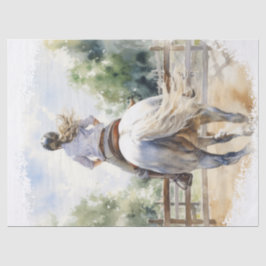 飛び跳ねる馬の切り離しを表示 薄葉紙