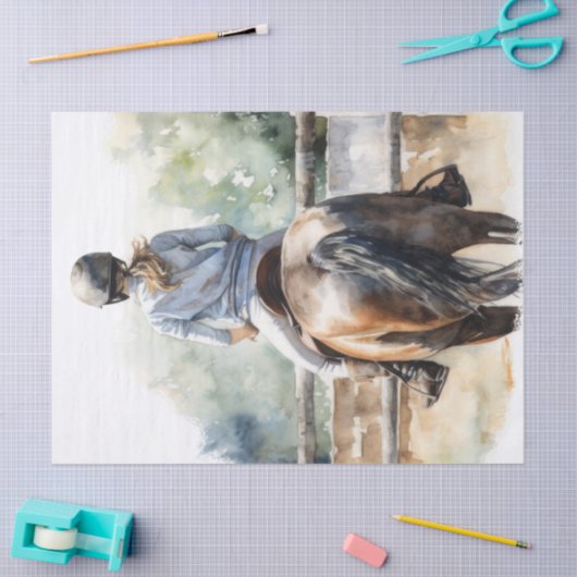 飛び跳ねる馬の切り離しを表示 薄葉紙 (クラフト)