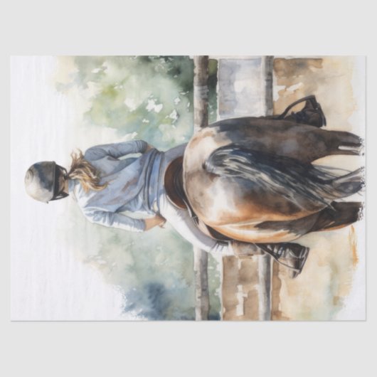 飛び跳ねる馬の切り離しを表示 薄葉紙 (正面)