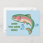 飛び跳ねる魚 ポストカード (正面/裏面)