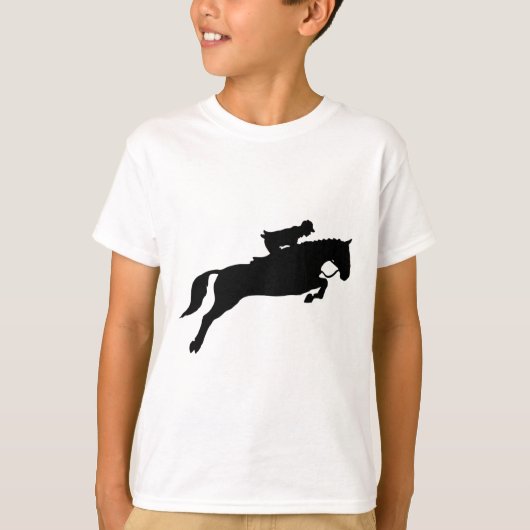 飛び跳ね走る馬 Tシャツ (正面)