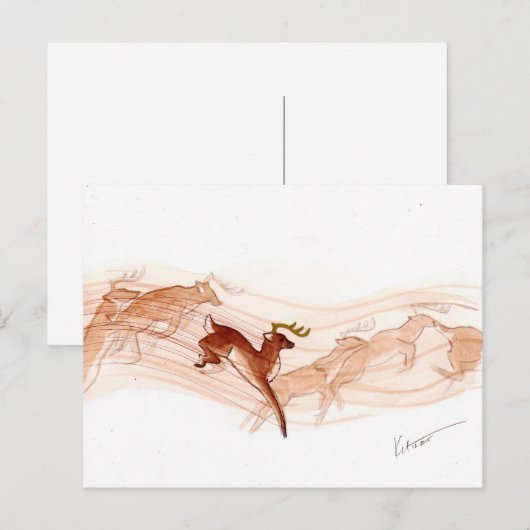 飛び跳ね！ ポストカード (正面/裏面)