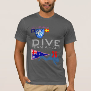 飛び込みのチーム潜水AUSオーストラリアの旗第36 Tシャツ