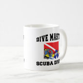 飛び込みのマスターのスキューバダイバー コーヒーマグカップ (正面右)