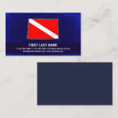 飛び込みの旗のカスタマイズ可能なスキューバインストラクターカード 名刺 (正面/裏面)