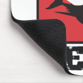 飛び込みの深い鮫のスキューバ旗 マウスパッド (コーナー)