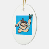 飛び込み セラミックオーナメント (左)