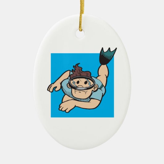 飛び込み セラミックオーナメント (正面)