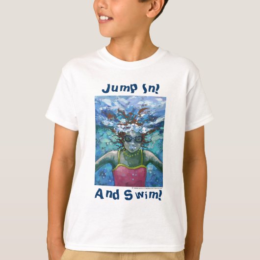 飛び込んで水中を泳ごう Tシャツ (正面)