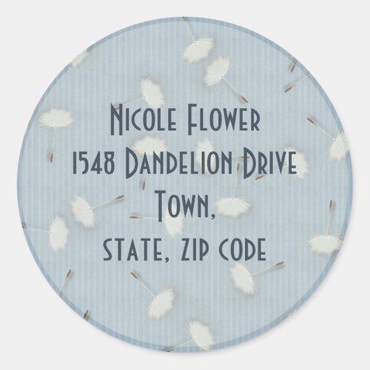 飛び遠くに込む ラウンドシール (正面)