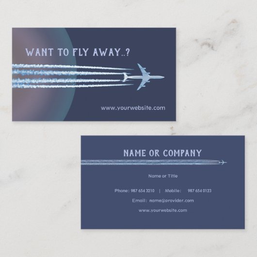 飛び遠くに✈ 名刺 (正面/裏面)