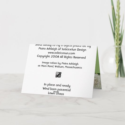 飛ぶこと準備ができた種 カード (裏面)