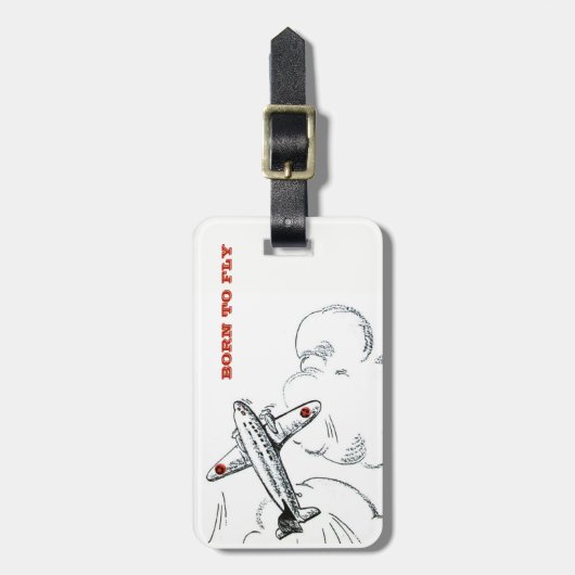 飛ぶこと生まれるパーソナライズな旅行飛行機 ラゲッジタグ (正面縦)