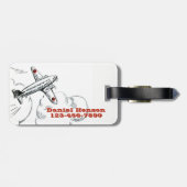 飛ぶこと生まれるパーソナライズな旅行飛行機 ラゲッジタグ (裏面横)