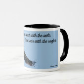 飛ぶために学ぶB10--フクロウとはやし立てることができません マグカップ (正面右)