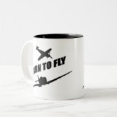 飛ぶために生まれて下さい ツートーンマグカップ (正面左)