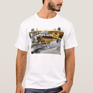 飛ぶために生まれて下さい: 浮遊物の飛行機を一生懸命働かせて下さい Tシャツ