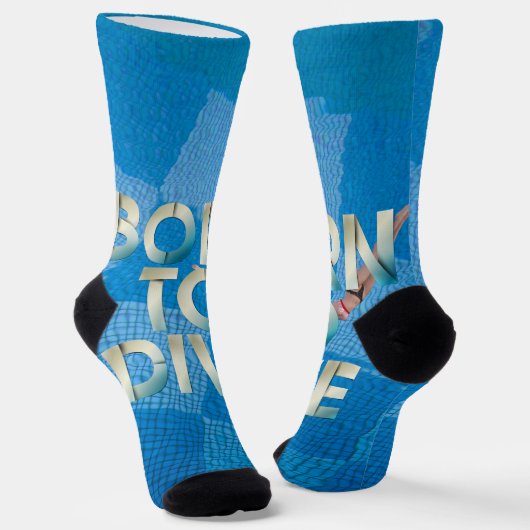 飛ぶのが好きな人のTシャツ TOP Born to Dive ソックス (傾斜あり)