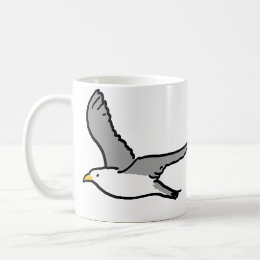 飛ぶカモメ コーヒーマグカップ (左)