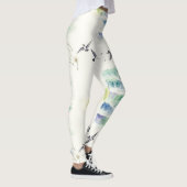 飛ぶシームレスなパターンをとる鳥の種 レギンス (右)