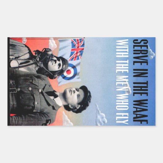 飛ぶ人たちと一緒に～をWAAFに出す 長方形シール (正面)