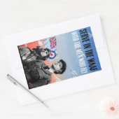 飛ぶ人たちと一緒に～をWAAFに出す 長方形シール (封筒)