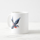 飛ぶ燕の鳥 コーヒーマグカップ (正面左)