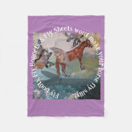 飛ぶ網は馬を飛ばさない フリースブランケット