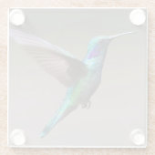 飛ぶ華麗なハチドリ ガラスコースター (裏面)